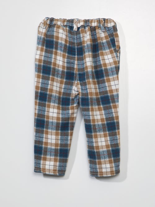 Pantaloni in flanella a quadri - Kiabi