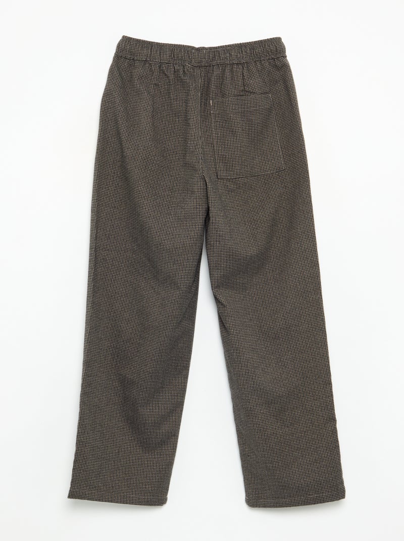 Pantaloni in flanella a quadri Grigio - Kiabi