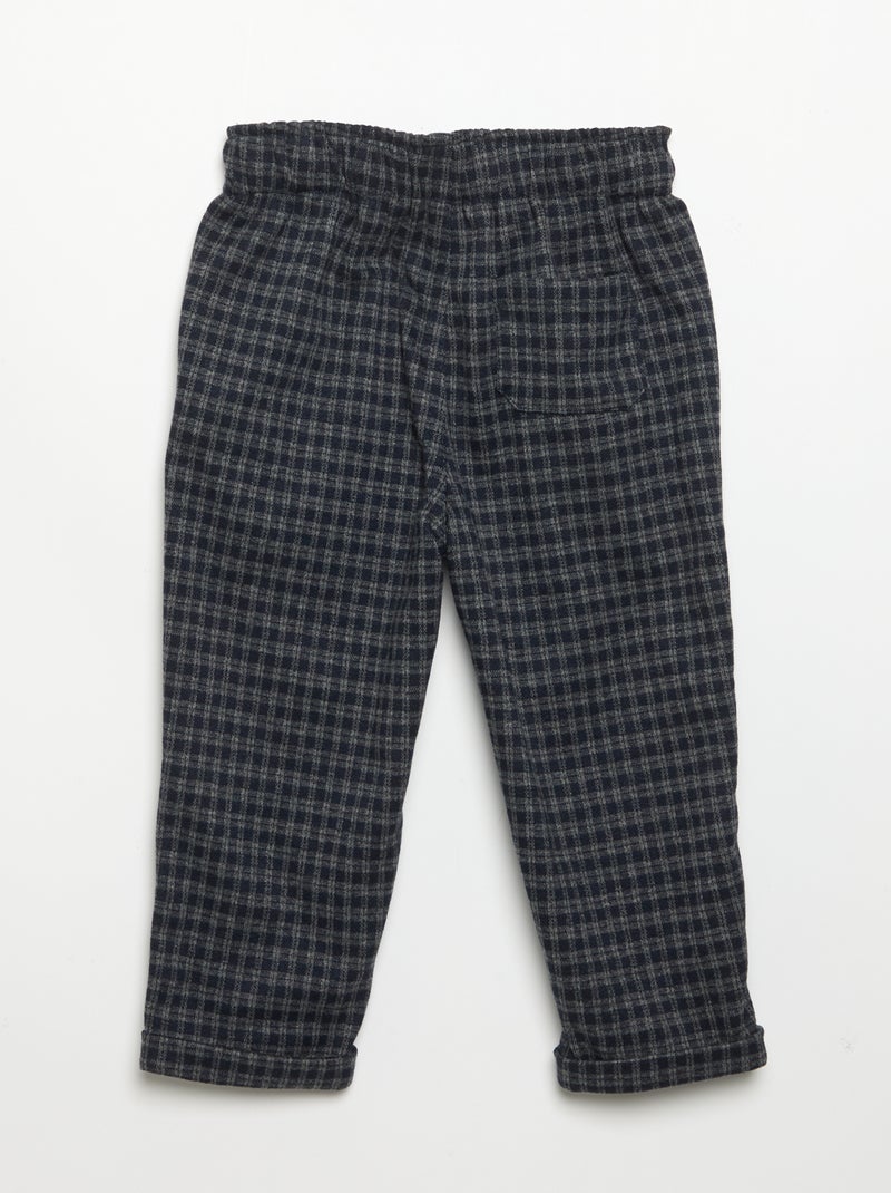 Pantaloni in flanella garzata Blu - Kiabi