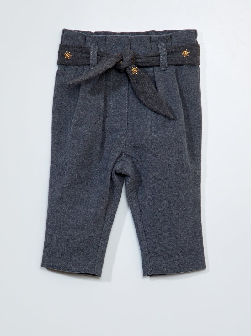 Pantaloni in flanella GRIGIO - Kiabi
