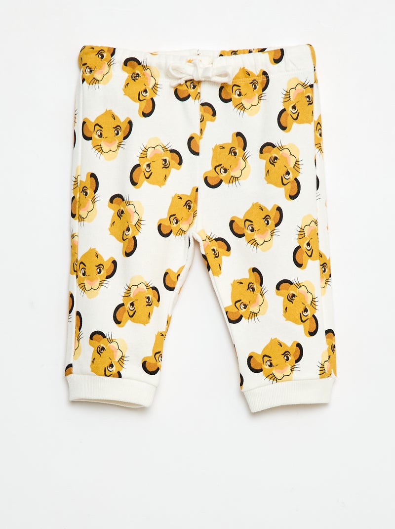 Pantaloni in french terry 'Disney' Bianco - Kiabi