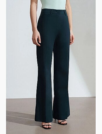 Pantaloni in gabardine a zampa a vita alta da donna dilvin