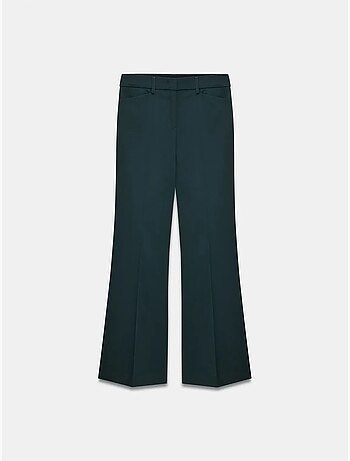 Pantaloni in gabardine a zampa a vita alta da donna dilvin