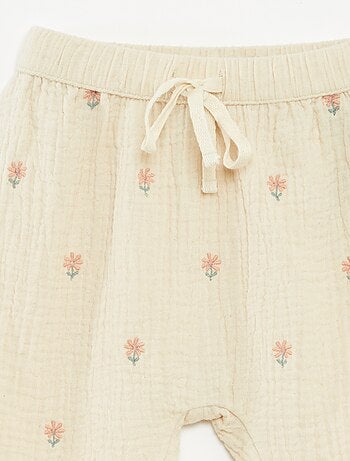 Pantaloni in garza di cotone