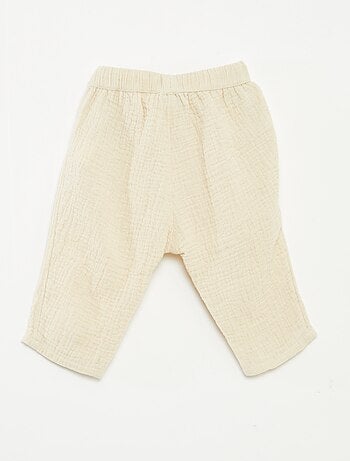 Pantaloni in garza di cotone