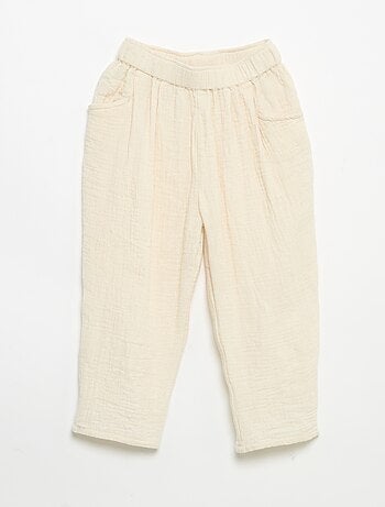 Pantaloni in garza di cotone