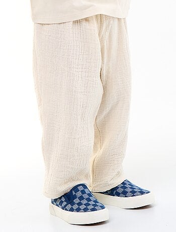 Pantaloni in garza di cotone