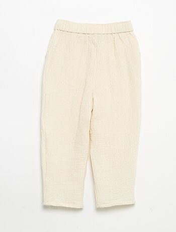 Pantaloni in garza di cotone