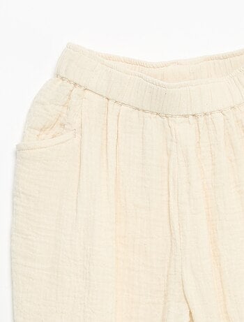 Pantaloni in garza di cotone