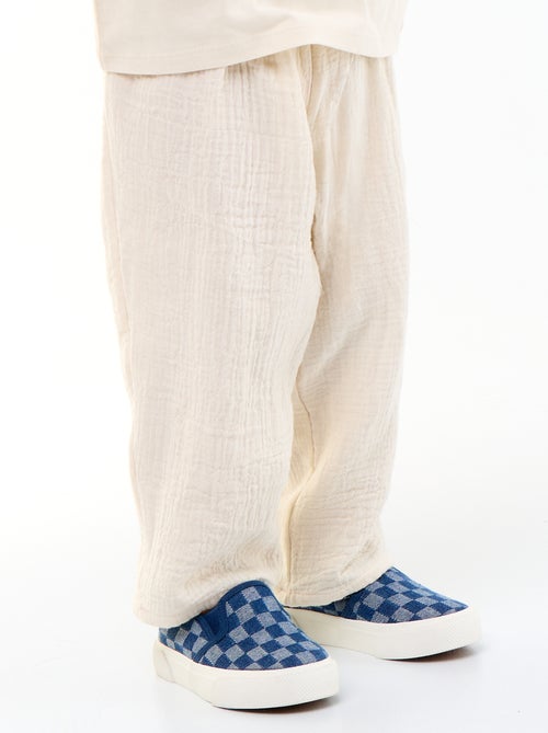 Pantaloni in garza di cotone - Kiabi Pantaloni in garza di cotone - Kiabi