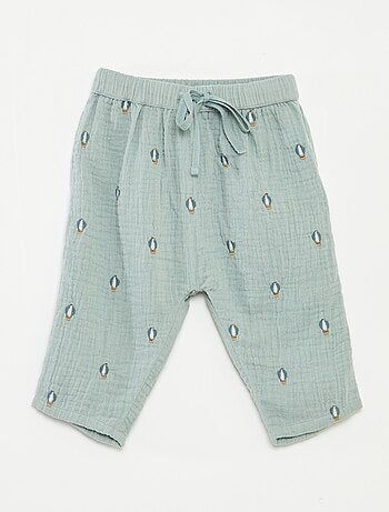Pantaloni in garza di cotone