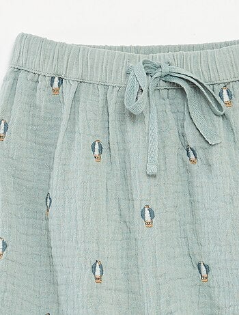 Pantaloni in garza di cotone