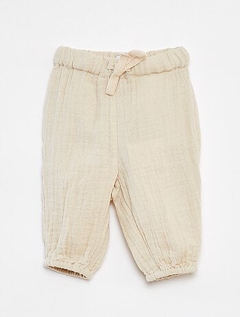 Pantaloni in garza di cotone con vita regolabile 'Name It'