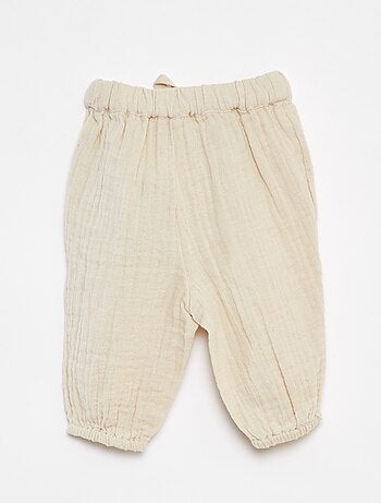 Pantaloni in garza di cotone con vita regolabile 'Name It'