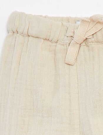 Pantaloni in garza di cotone con vita regolabile 'Name It'