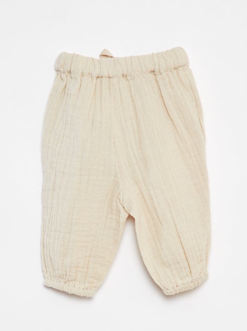 Pantaloni in garza di cotone con vita regolabile 'Name It' - Kiabi