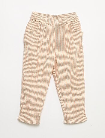 Pantaloni in garza di cotone