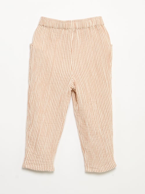 Pantaloni in garza di cotone - Kiabi Pantaloni in garza di cotone - Kiabi