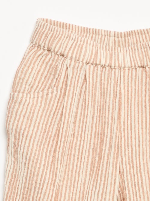 Pantaloni in garza di cotone - Kiabi Pantaloni in garza di cotone - Kiabi