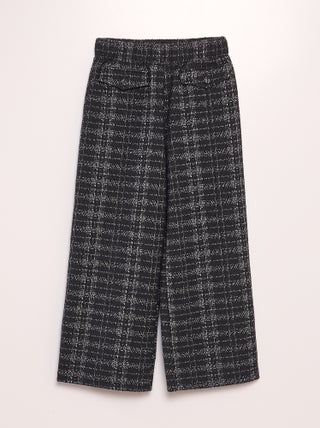 Pantaloni in jacquard lavorato a maglia