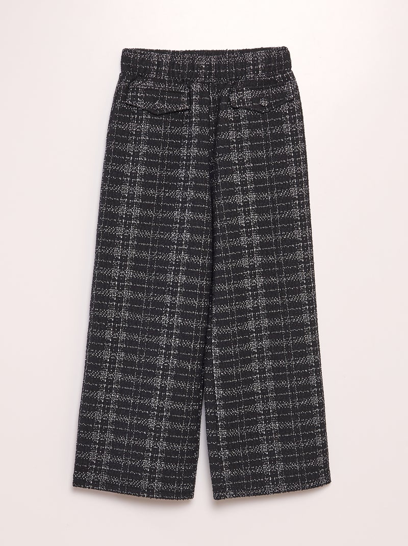 Pantaloni in jacquard lavorato a maglia NERO - Kiabi