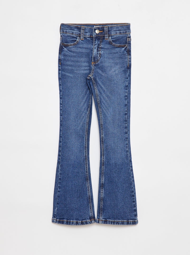 Pantaloni in jeans a zampa - Vestibilità più aderente Blu - Kiabi