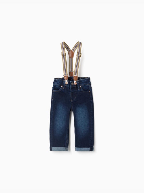 Pantaloni in jeans con bretelle rimovibili - Kiabi Pantaloni in jeans con bretelle rimovibili - Kiabi