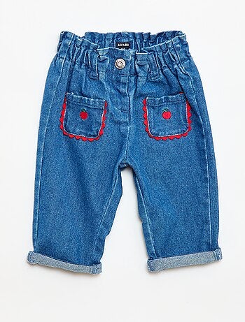 Pantaloni in jeans con tasche fantasiose