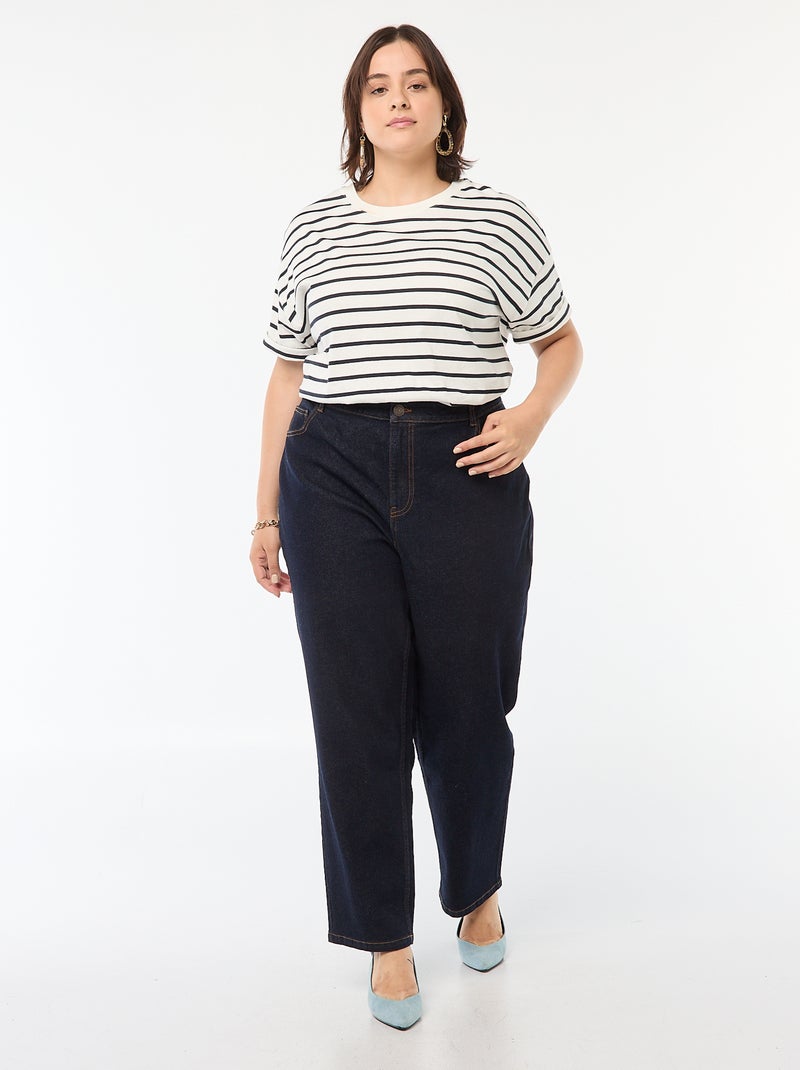 Pantaloni in jeans stretch straight Blu - Kiabi