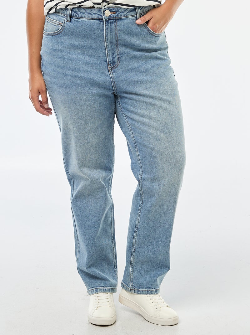 Pantaloni in jeans stretch straight Blu - Kiabi