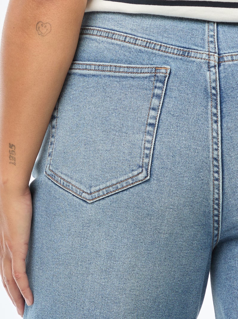 Pantaloni in jeans stretch straight Blu - Kiabi