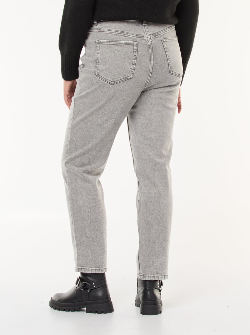 Pantaloni in jeans stretch straight Grigio - Kiabi