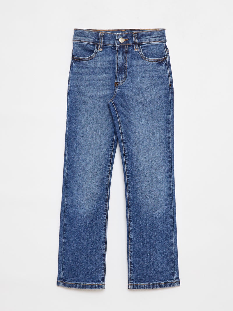 Pantaloni in jeans taglio dritto - Taglio più aderente Blu - Kiabi