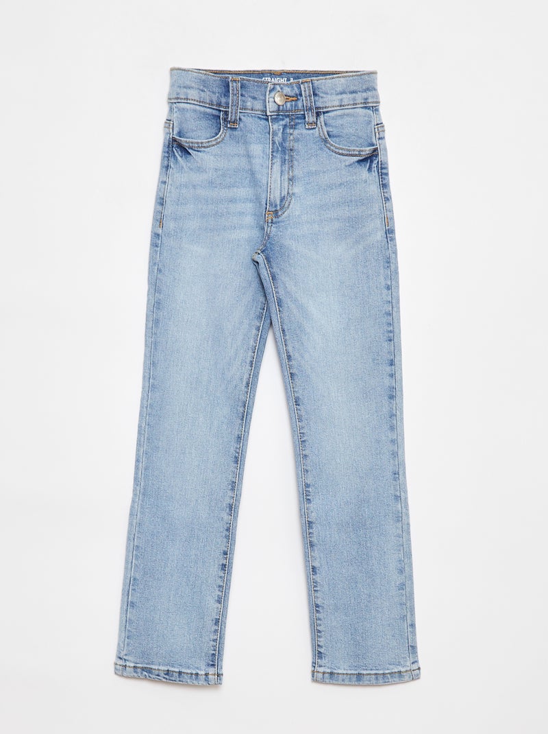 Pantaloni in jeans taglio dritto - Taglio più aderente Blu - Kiabi