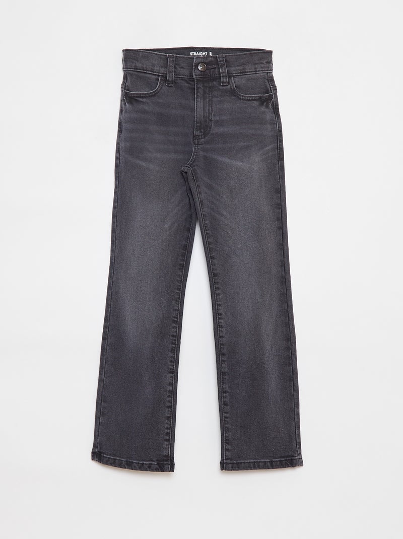 Pantaloni in jeans taglio dritto - Taglio più aderente Grigio - Kiabi