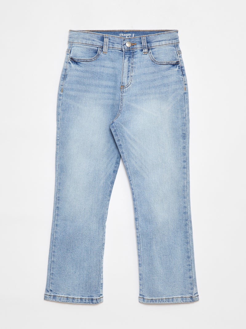 Pantaloni in jeans taglio dritto - Taglio più confortevole Blu - Kiabi