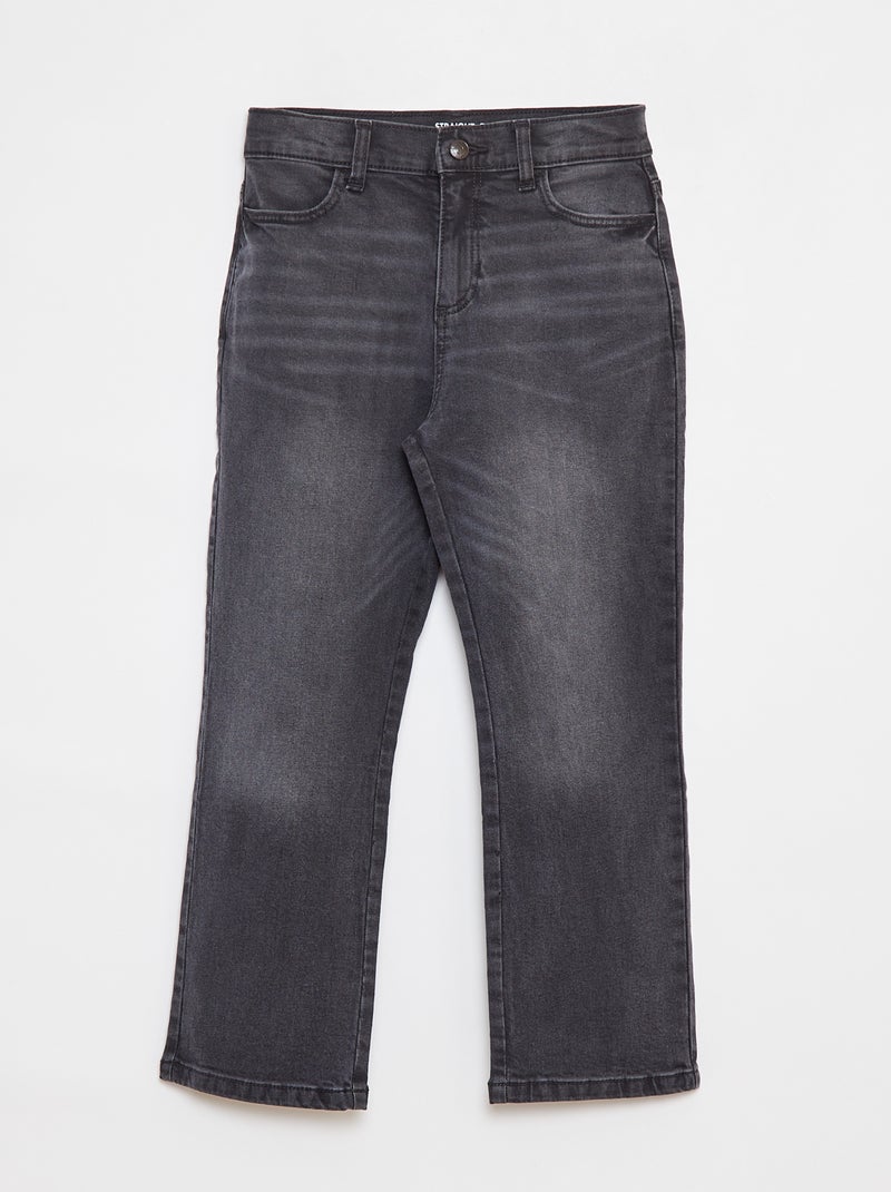 Pantaloni in jeans taglio dritto - Taglio più confortevole Grigio - Kiabi