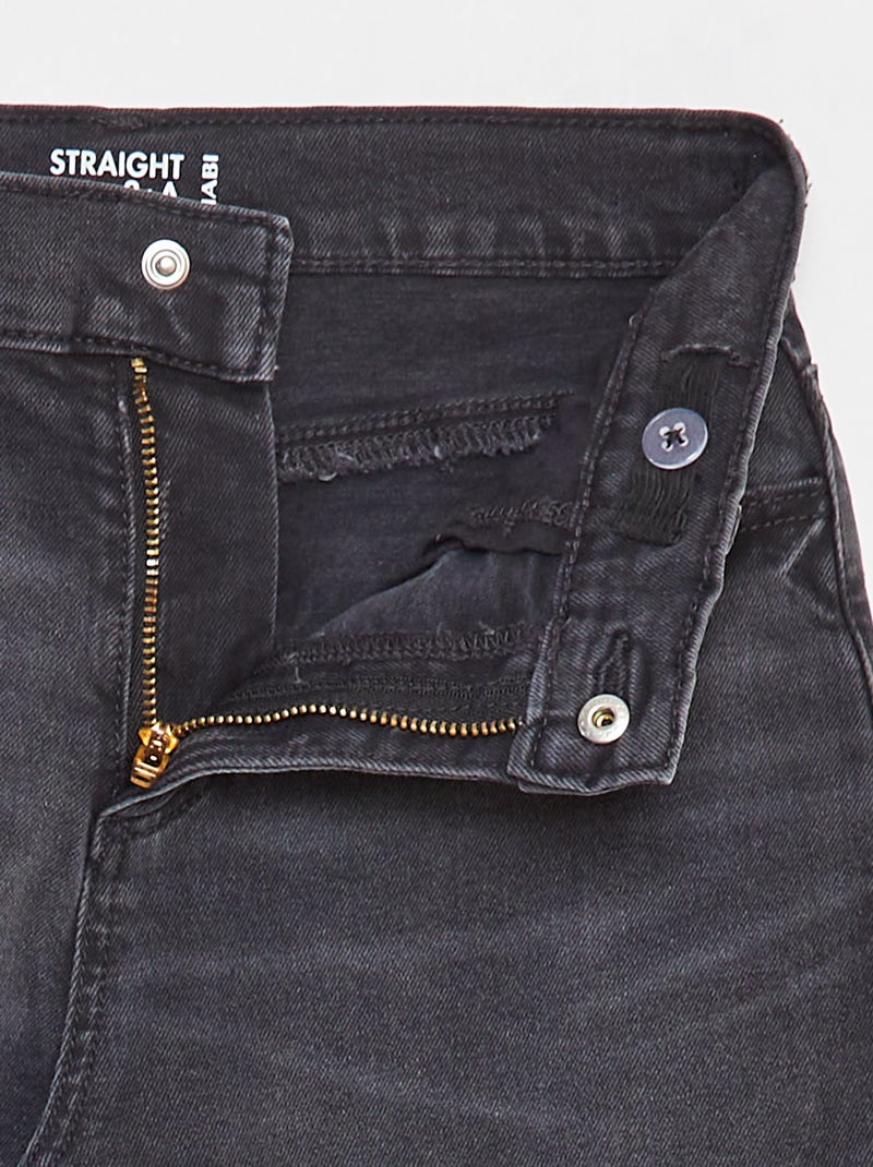 Pantaloni in jeans taglio dritto - Taglio più confortevole Grigio - Kiabi