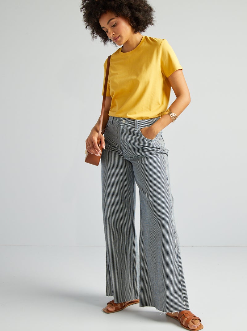 Pantaloni in jeans wide leg BLU - Kiabi