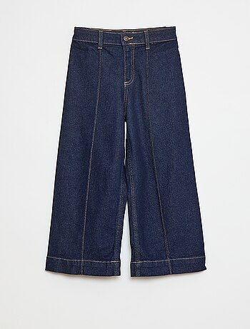 Pantaloni in jeans wide leg cropped