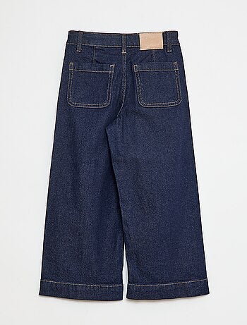 Pantaloni in jeans wide leg cropped