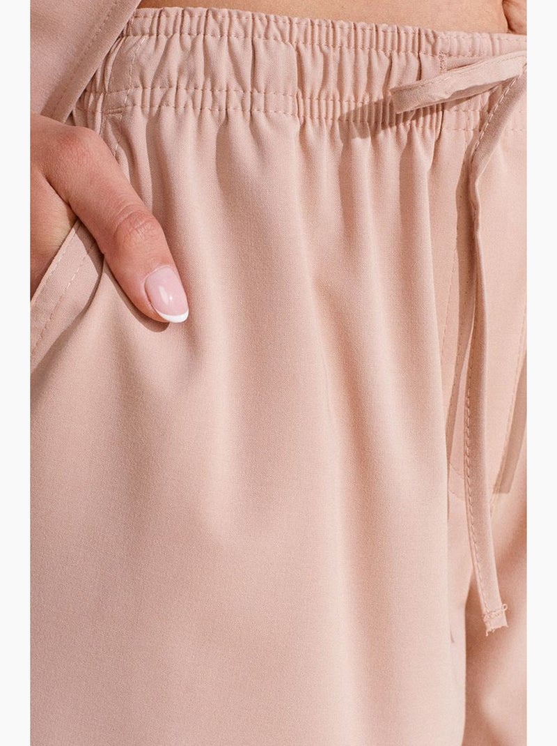 Pantaloni in jersey a gamba ampia da donna dilvin Nude - Kiabi