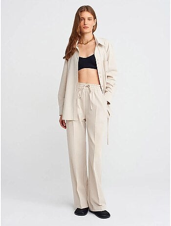 Pantaloni in jersey a gamba ampia dilvin