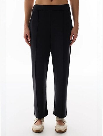 Pantaloni in jersey a gamba dritta oversize a vita media penti