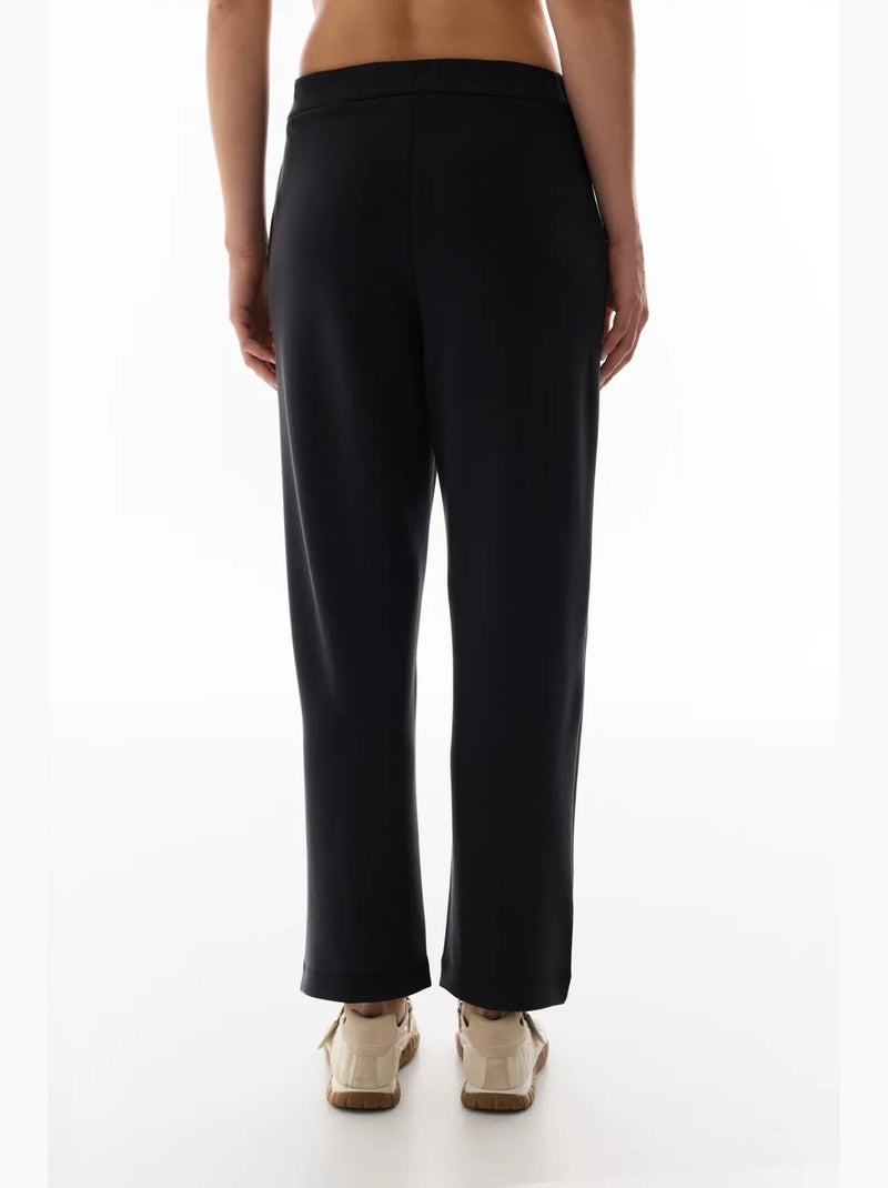 Pantaloni in jersey a gamba dritta oversize a vita media penti Nero - Kiabi