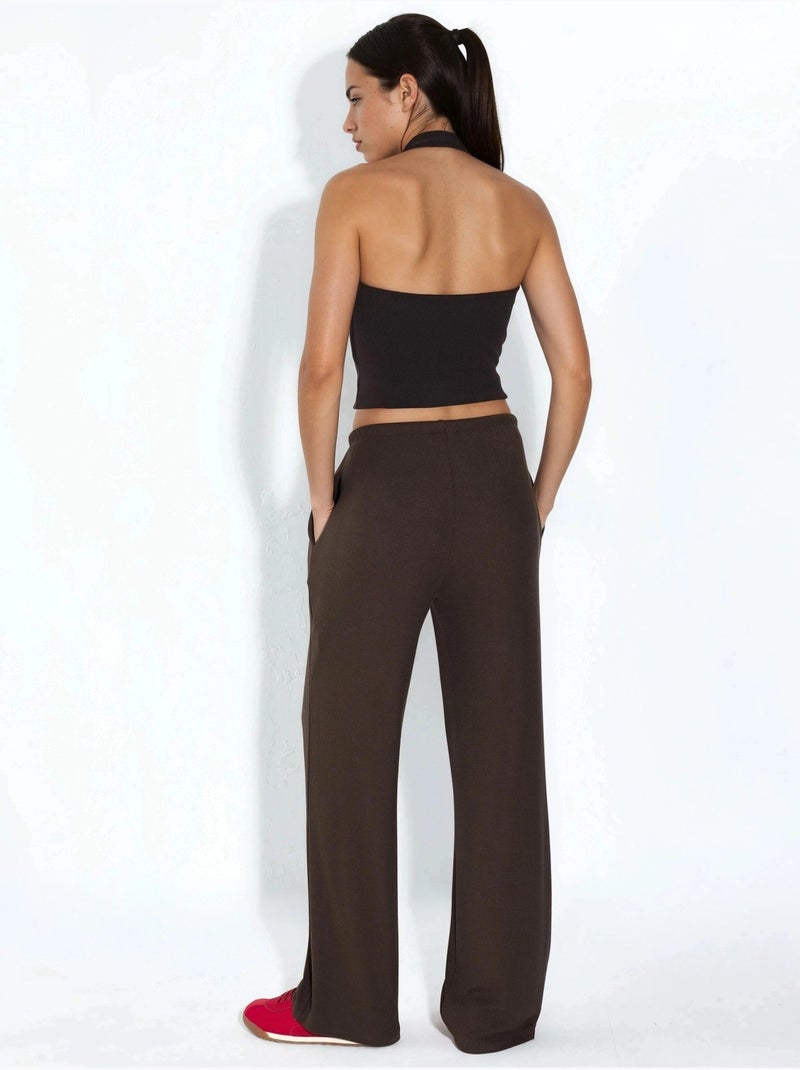 Pantaloni in jersey a gamba larga busem Marrone cioccolato - Kiabi