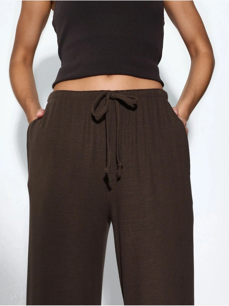 Pantaloni in jersey a gamba larga busem Marrone cioccolato - Kiabi