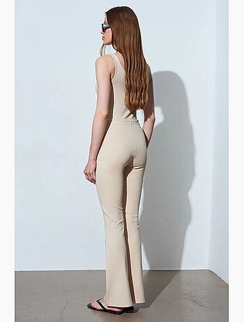 Pantaloni in jersey a zampa a vita media con coulisse dilvin