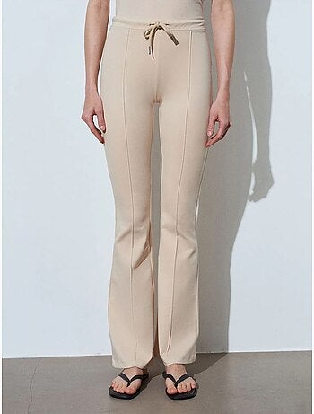 Pantaloni in jersey a zampa a vita media con coulisse dilvin