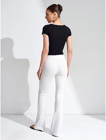 Pantaloni in jersey a zampa a vita media con coulisse dilvin